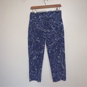 Zac & Rachel Blue and White Paisley Pull On Pants Size 6